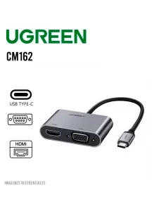 ADAPTADOR UGREEN 4 EN 1 ( CM162 ) USB-C - HDMI - VGA - USB-A ( 50505 )