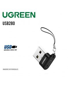 ADAPTADOR UGREEN USB280 USB-C HEMBRA A USB-A MACHO ( 50568 )