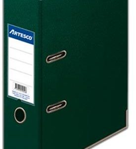 Archivador palanca plástico lomo ancho oficio verde Artesco