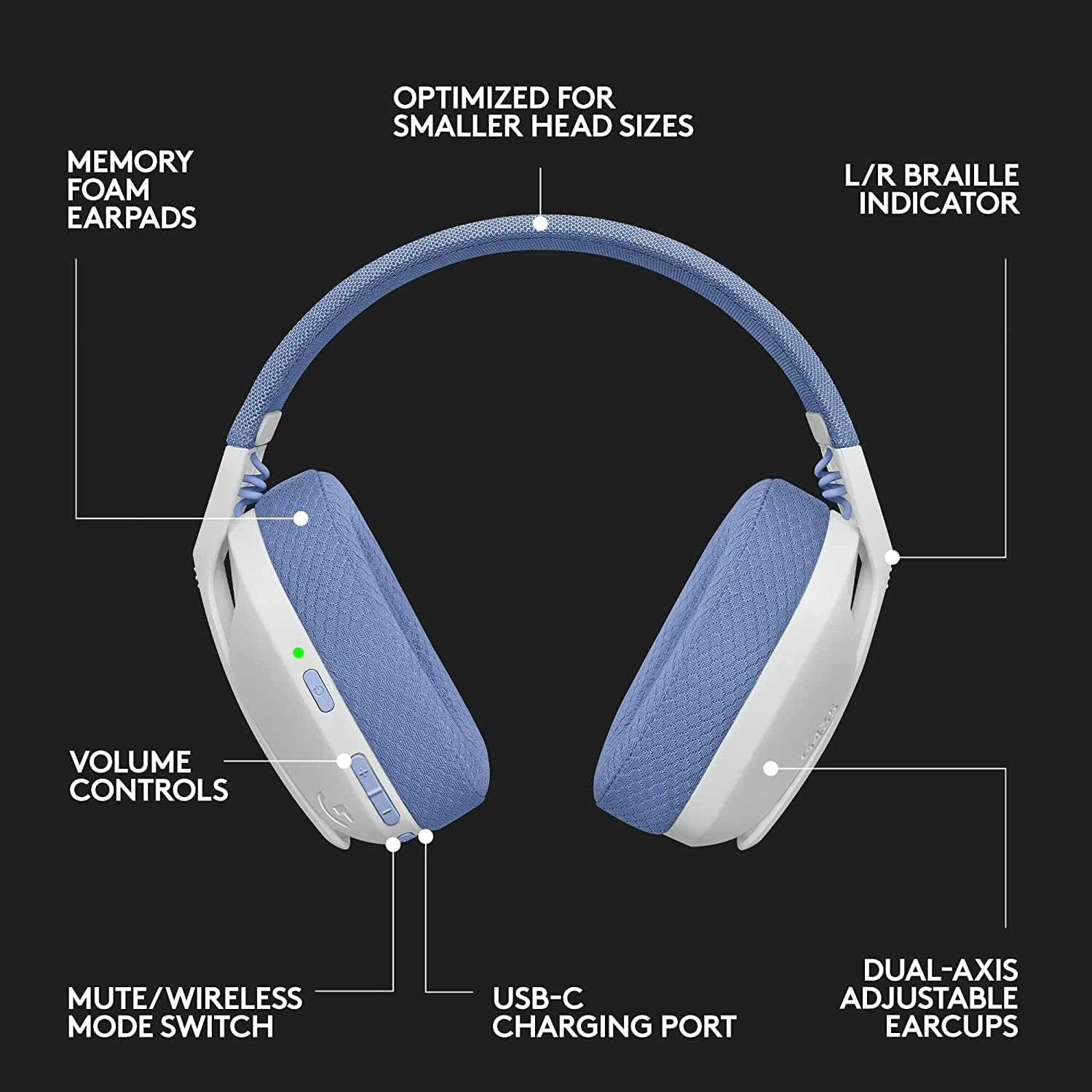 Audifono C/Microf. Logitech G435 Bt / Lightspeed White (981-001073)
