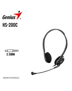 AUDIFONO CON MICROFONO GENIUS HS-200C BLACK ( 31710151104 )