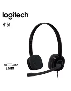 AUDÍFONO CON MICRÓFONO LOGITECH H151 | STEREO (981-000587) NEGRO