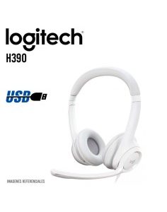 AUDIFONO LOGITECH H390 (981-001285) USB | NOISE CANCELLING | WHITE