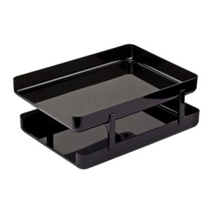 Bandeja 2 pisos deluxe negro Artesco