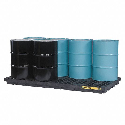 Bandeja antiderrame para 8 cilindros capacidad derrame 98 gal