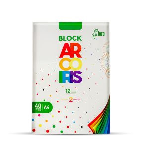 Block bond arcoíris A4 x 40 hojas Loro