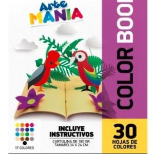 Block color book cartulinas de colores 34cm x 24 cm x 30 hojas Standford