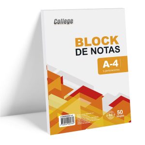 Block cuadrimax 1x1 A4x40 hojas College