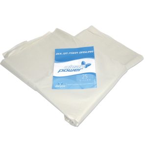 Bolsa para basura blanca 25 litros c/f 20 x 20 1.2 mic x 10 unidades Clean Power
