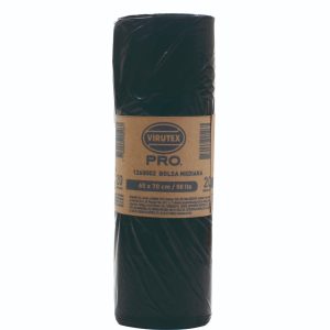 Bolsa para basura con faja 50L 65 x 70 cm rollo x 20 und Virutex