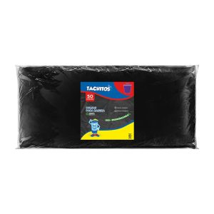 Bolsa para basura negra biodegradable 50L 68.6 x 68.6 cm x 50 und Tachitos