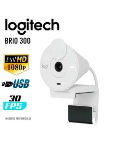 CAMARA WEB LOGITECH BRIO 300 WHITE ( 960-001440 ) FULL HD 1080P - 30FPS | USB-C