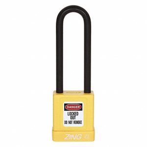 Candado de bloqueo amarillo ter kd altura de arco 3" zing