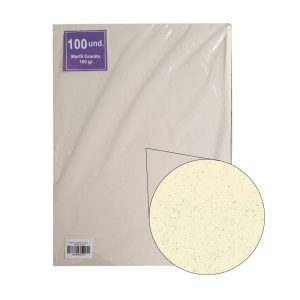 Cartulina marfil granito estriado 180gr A4 x 100 unidades Favini
