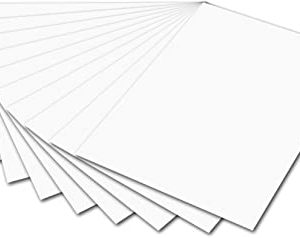 Cartulina plastificada blanco 50cm x 65cm x 10 unidades