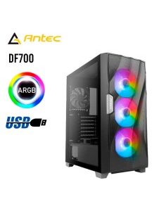 CASE ANTEC DF700 FLUX BLACK ARGB SIN FUENTE VIDRIO TEMPLADO USB 3.0 (0-761345-80070-9)