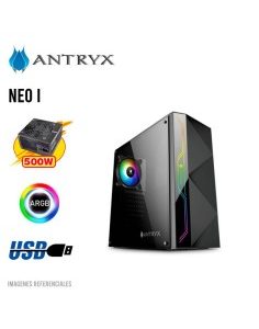 CASE ANTRYX EXTREME NEO I B500W ARGB FAN X1 C/CINTA LED (AC-XN01KW-500CP)