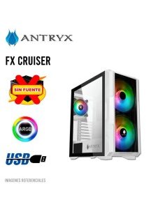 CASE ANTRYX FX CRUISER WHITE MESH ( AC-FX573W ) | VIDRIO TEMPLADO | 3 FAN ARGB