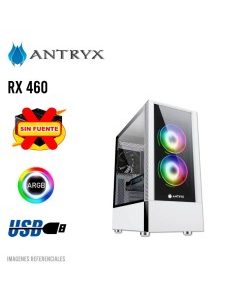 CASE ANTRYX RX 460 WHITE ( AC-RX460-WR1 ) S/FUENTE | VIDRIO TEMPLADO | LED-ARGB