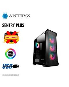 CASE ANTRYX SENTRY PLUS ( AC-FX260PK ) S/FUENTE | VIDRIO TEMPLADO | 4 LED-ARGB
