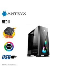 CASE ANTRYX XTREME NEO II (AC-XN02KR1-500CP) 500W | 1 PANEL VIDRIO | LED-RGB
