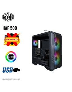 CASE COOLER MASTER HAF 500 BLACK (H500-KGNN-S00) FAN X3 ARGB / VIDRIO TEMPLADO