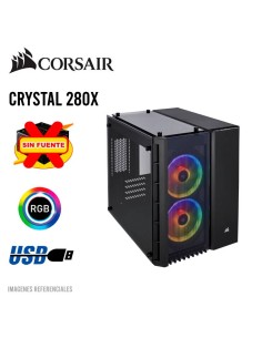 CASE CORSAIR CRYSTAL 280X BLACK ( CC-9011135-WW ) SIN FUENTE | VIDRIO TEMPLADO | LED-RGB