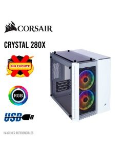 CASE CORSAIR CRYSTAL 280X WHITE ( CC-9011137-WW ) SIN FUENTE | VIDRIO TEMPLADO | LED-RGB