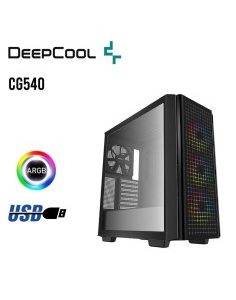 CASE DEEP COOL CG540 ( R-CG540-BKAGE4-G-1 ) S/FUENTE | VIDRIO TEMPLADO | LED-ARGB