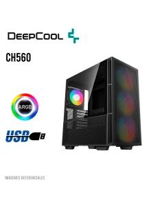 CASE DEEP COOL CH560 BK V.TEMPLADO S/FUENTE ( R-CH560-BKAPE4-G-1 )