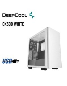 CASE DEEPCOOL CK500 WHITE ( R-CK500-WHNNE2-G-1 ) SIN FUENTE | VIDRIO TEMPLADO