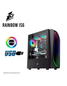 CASE GAMER 1ST PLAYER RAINBOW IS6(ATX)BLACK