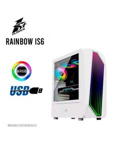 CASE GAMER 1ST PLAYER RAINBOW IS6(ATX)WHITE