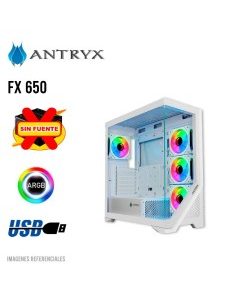 CASE GAMER ANTRYX FX 650 WHITE ( AC-FX650W ) S/FUENTE | PANEL VIDRIO | LED-ARGB