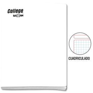 Cuaderno cuadriculado A4 x 80 hojas blanco Bakan