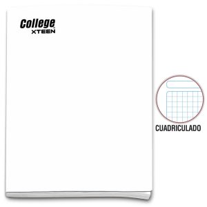 Cuaderno cuadriculado A4 x 80 hojas blanco Xteen