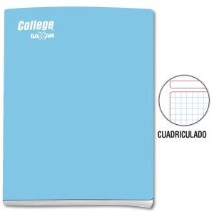 Cuaderno cuadriculado A4 x 80 hojas celeste Bakan