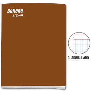 Cuaderno cuadriculado A4 x 80 hojas marrón Bakan
