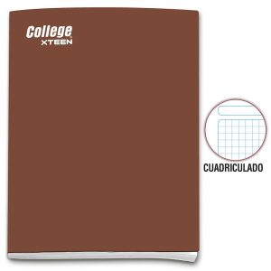 Cuaderno cuadriculado A4 x 80 hojas marrón Xteen