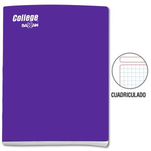Cuaderno cuadriculado A4 x 80 hojas morado Bakan