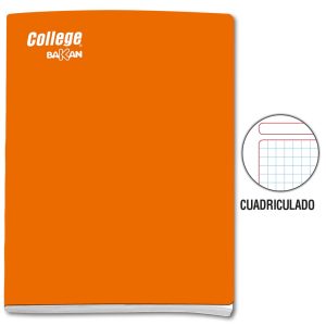 Cuaderno cuadriculado A4 x 80 hojas naranja Bakan