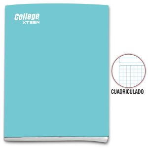 Cuaderno cuadriculado A4 x 80 hojas turquesa Xteen