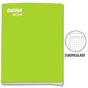 Cuaderno cuadriculado A4 x 80 hojas verde limón Bakan