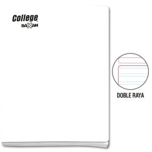 Cuaderno doble raya A4 x 80 hojas blanco Bakan