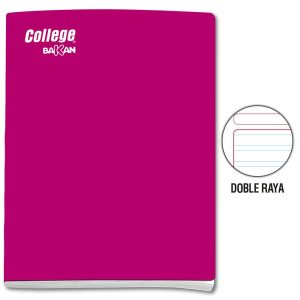 Cuaderno doble raya A4 x 80 hojas fucsia Bakan