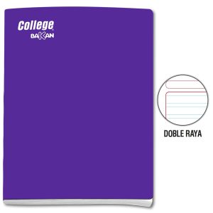 Cuaderno doble raya A4 x 80 hojas morado Bakan