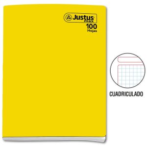 Cuaderno engrapado cuadriculado A4x100 hojas colores surtidos Justus