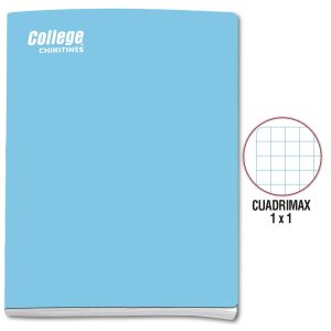 Cuaderno engrapado cuadrimax 1x1 A4x80 hojas Chikitines