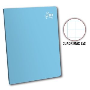 Cuaderno engrapado cuadrimax 2x2 A4 80h celeste Loro