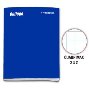 Cuaderno engrapado cuadrimax 2x2 A4x80 hojas azul Chikitines